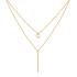 Colier argint placat cu aur galben cu dublu lantisor DiAmanti Z1532N_G-DIA (Argint 925‰ 4 g.)
